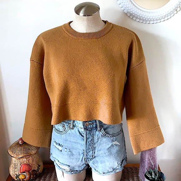 SHACI Sweaters - SHACI BLUE Cropped Sweater